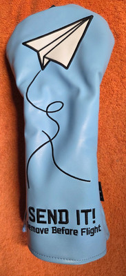 CRAFTSMAN GOLF ''SEND IT REMOVE BEFORE FLIGHT'' DRIVER HEADCOVER PERFECT
