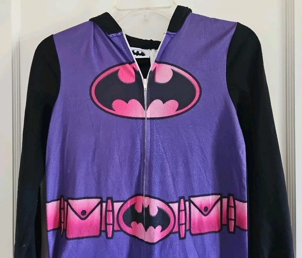 Флисовая цельная пижама Batgirl с длинным рукавом для девочек 10/12 - Изображение 2 из 4