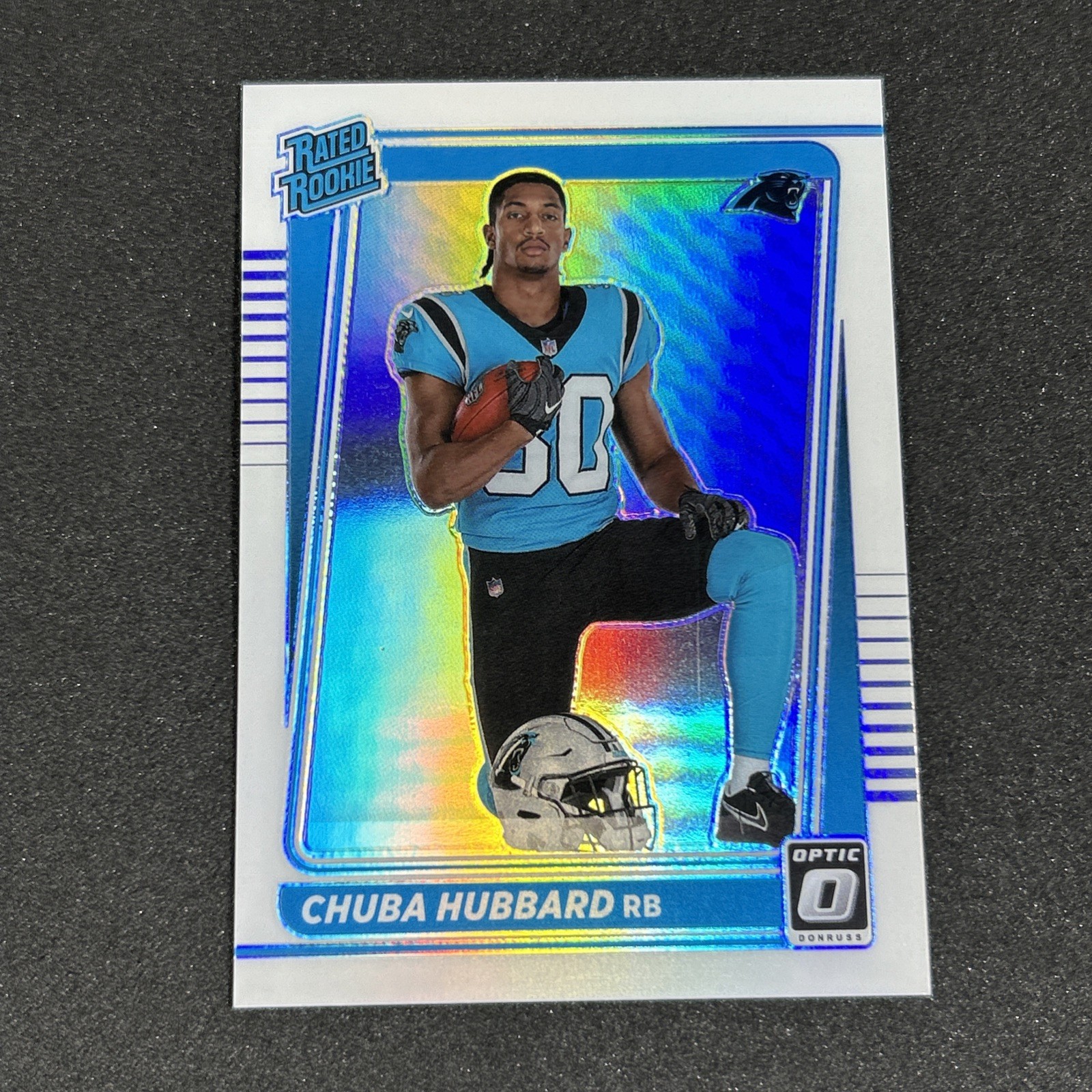 2021 Donruss Optic Chuba Hubbard Rated Rookie Holo Variation SP Prizm #225 RC
