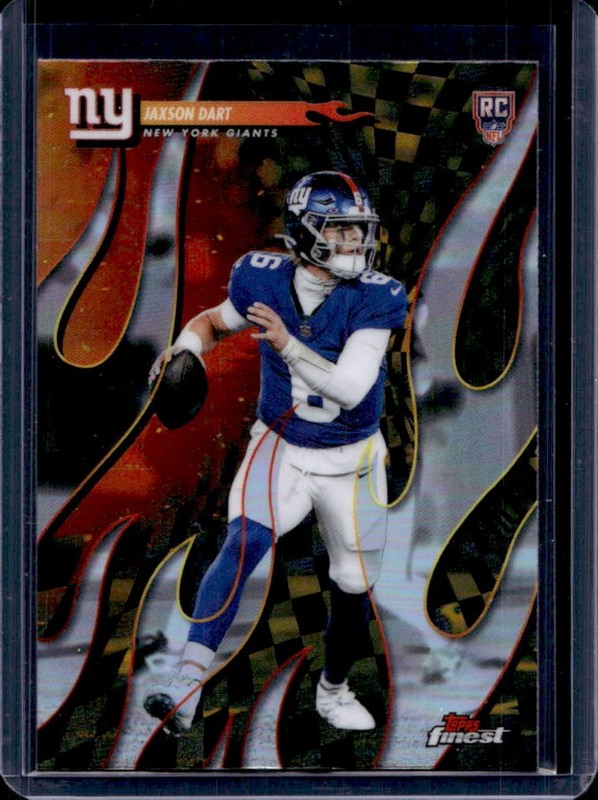 2025 Topps Finest Jaxson Dart Torchers RC Refractor Rookie #T-4 Giants