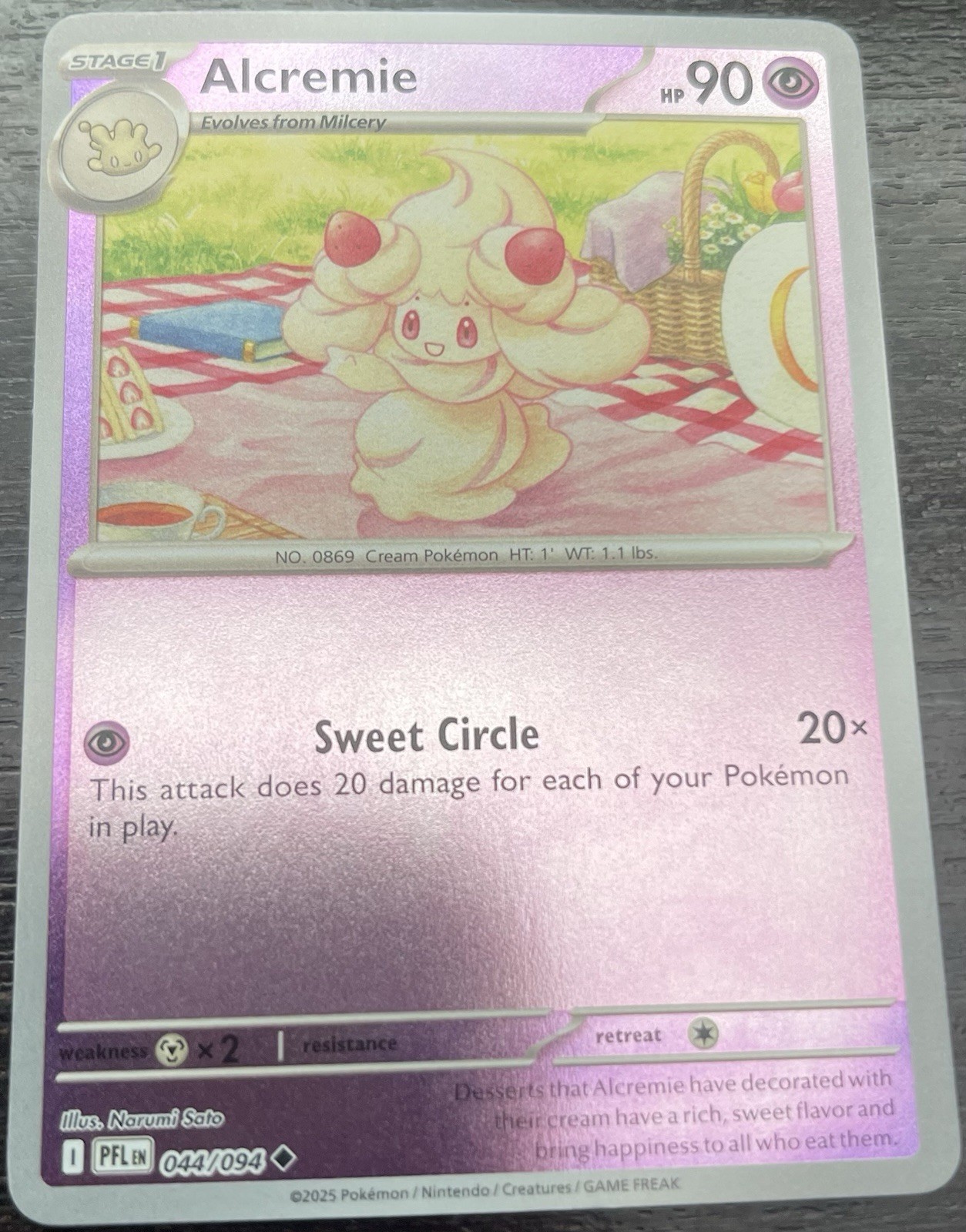 Alcremie 044/094 Me02: Phantasmal Flames Reverse Holo