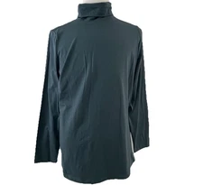 Denim & Co Essentials Perfect Jersey Cotton Blend Turtleneck Top Size 1X 9700