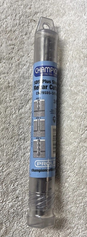 Champion SDS + 3/8” X 8” Rebar Cutter Hammer Drill Bit