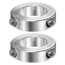 2 x Shaft Collar for 1-5/8" Rod 2-5/8" OD 11/16" Double Split Clamp-On Collars