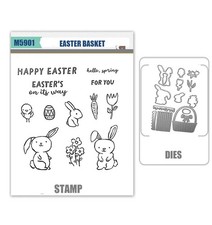 EASTER BASKET Stamps and Metal Cutting Dies DIY Scrapbooking Album card