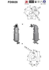 DPF Rußpartikelfilter Dieselpartikelfilter AS FD5028 Cordierit für HONDA ACCORD