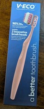 NEW V-ECO Replacement Brush Head System Tooth Brush. Two Innovative Brush Heads
