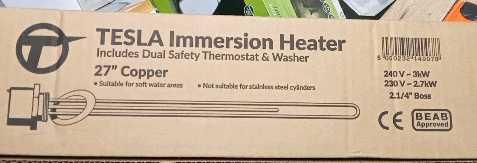 Tesla Immersion Heater BEAB Approved