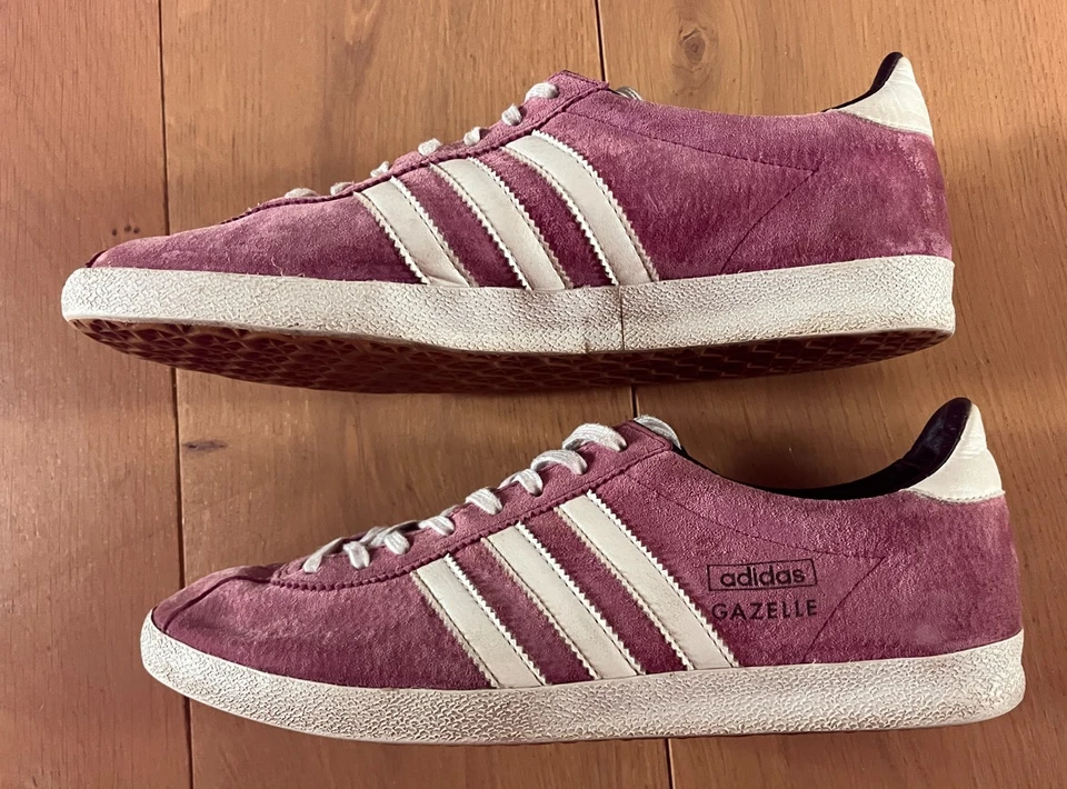 adidas Gazelle ladies pink suede UK8.5 EU42 trainers lace up sneakers shoes - Image 2 of 4