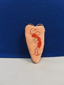 VINTAGE NEEDLEPOINT EMBROIDERY SCISSORS HOLDER AND SCISSORS 