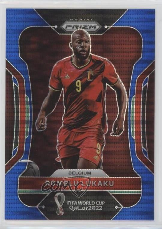 2022 Panini Prizm World Cup Qatar Breakaway Blue 49/49 Romelu Lukaku #20 0us8