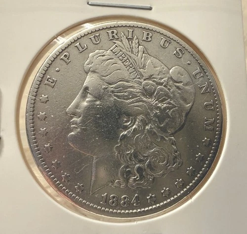 1884 USA Morgan Dollar  .90 Silver - Uncertified XF - KM 110
