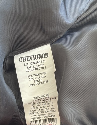 Chevignon Womens Black Blazer Jacket casual smart office business elegant size S - Picture 11 of 12