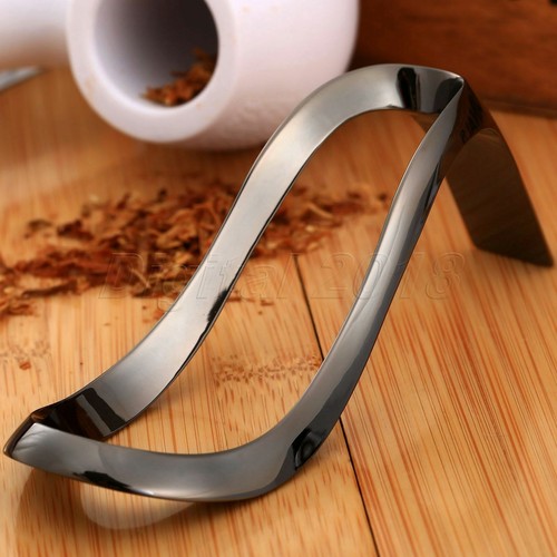 Nueva pipa para fumar tabaco negra de exhibición de acero inoxidable soporte soporte soporte herramienta útil - Imagen 4 de 9