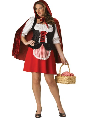 Little Red Riding Hood Adult Halloween Costume NEW incharacter big bad wolf - Picture 3 of 7