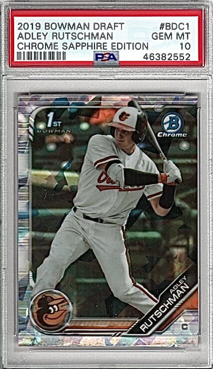 Adley Rutschman 2019 Bowman Draft Chrome Sapphire #BDC1 PSA 10 GEM MINT