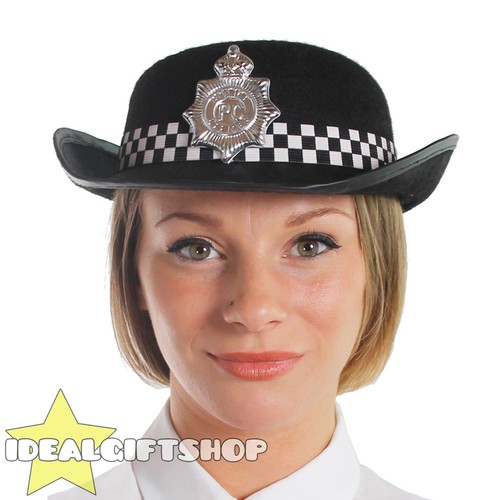 ADULTS BLACK WPC POLICEWOMAN HAT FANCY 