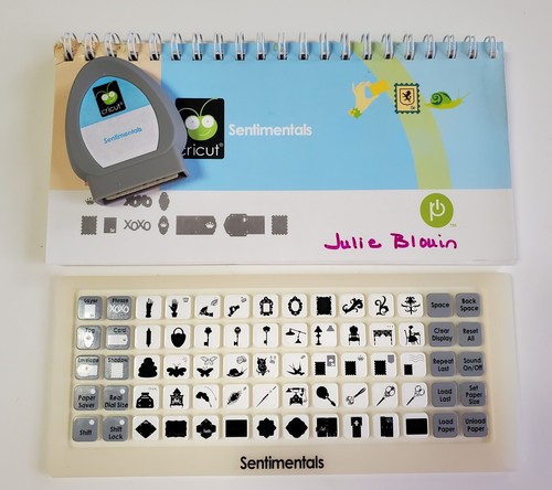 Cartucho Cricut SENTIMENTALS Formas Capas Frases Sombras Etiqueta Tarjeta Sobre - Imagen 1 de 3