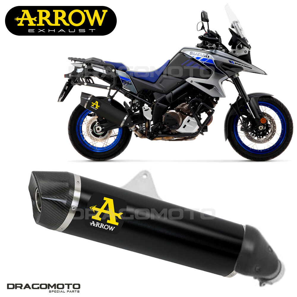 Exhaust SUZUKI V-STROM 1000 2014 2015 ARROW ALU Black CC MAXI RACE-TECH