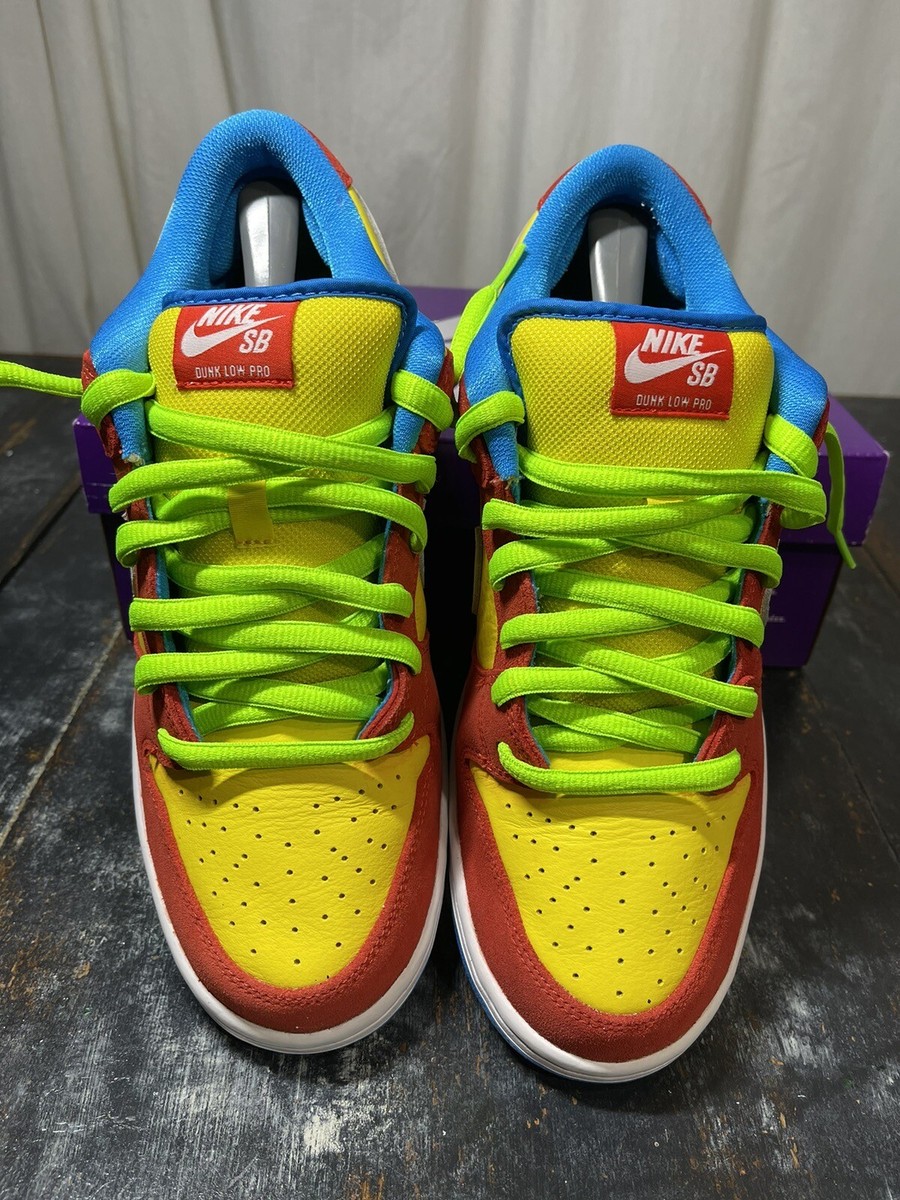 Nike SB Dunk Low Bart Simpson BQ6817-602 Pre-Owned With Box