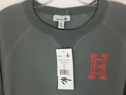 NWT's Hip czech Hc Grey Crewneck sweatshirt Pullover sz XL Men’s - Picture 4 of 5
