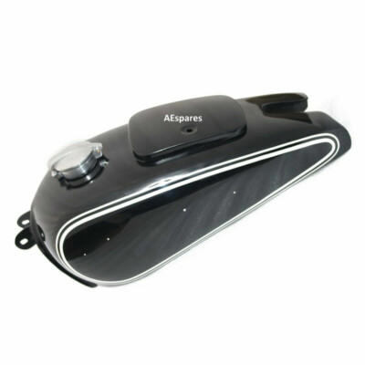 Fuel Petrol Gas Tank Steel Black Painted White Stripe Fits BMW R71