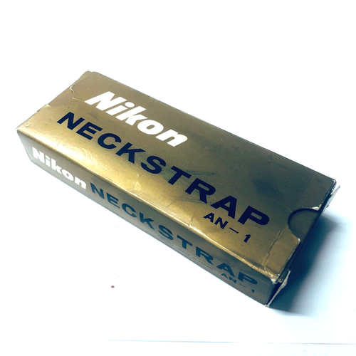 🍙Unused w/Box🍙Vintage Nikon Black Leather Neck Strap AN-1 AN1 from Japan - Picture 8 of 10