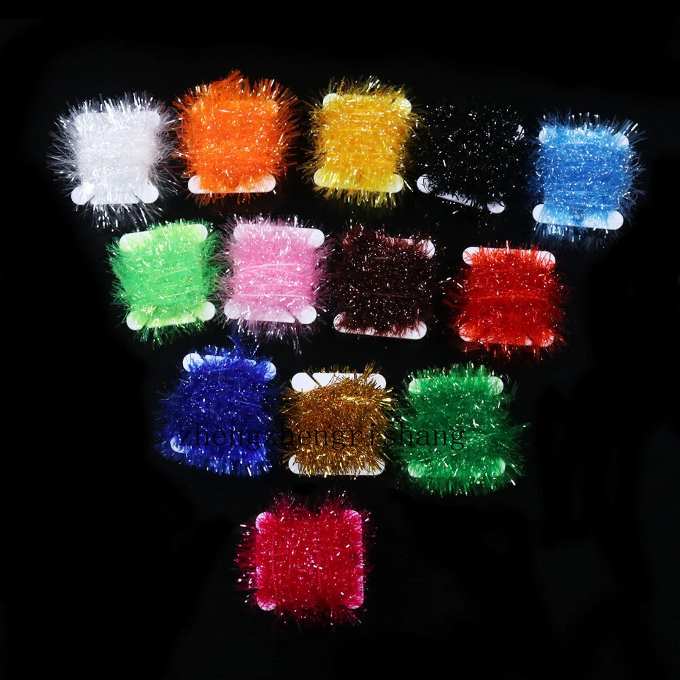 10 шт. мишура шенильная леска для ловли рыбы нахлыстом хрустальная вспышка нимфа материал для вязания мух - Изображение 4 из 4