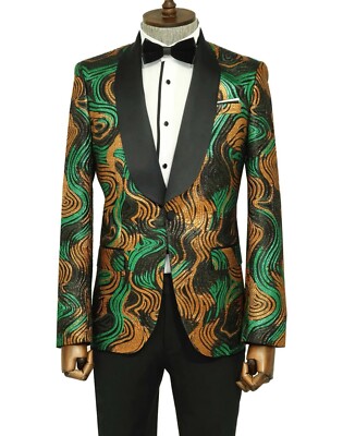 NWT Brocade Dinner Jacket 40S Shawl Tuxedo Jacket