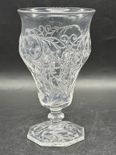 1 McKEE GLASS CO. ROCK CRYSTAL CLEAR 8-OUNCE 6- 1/8” TALL WATER GOBLET - Picture 7 of 14