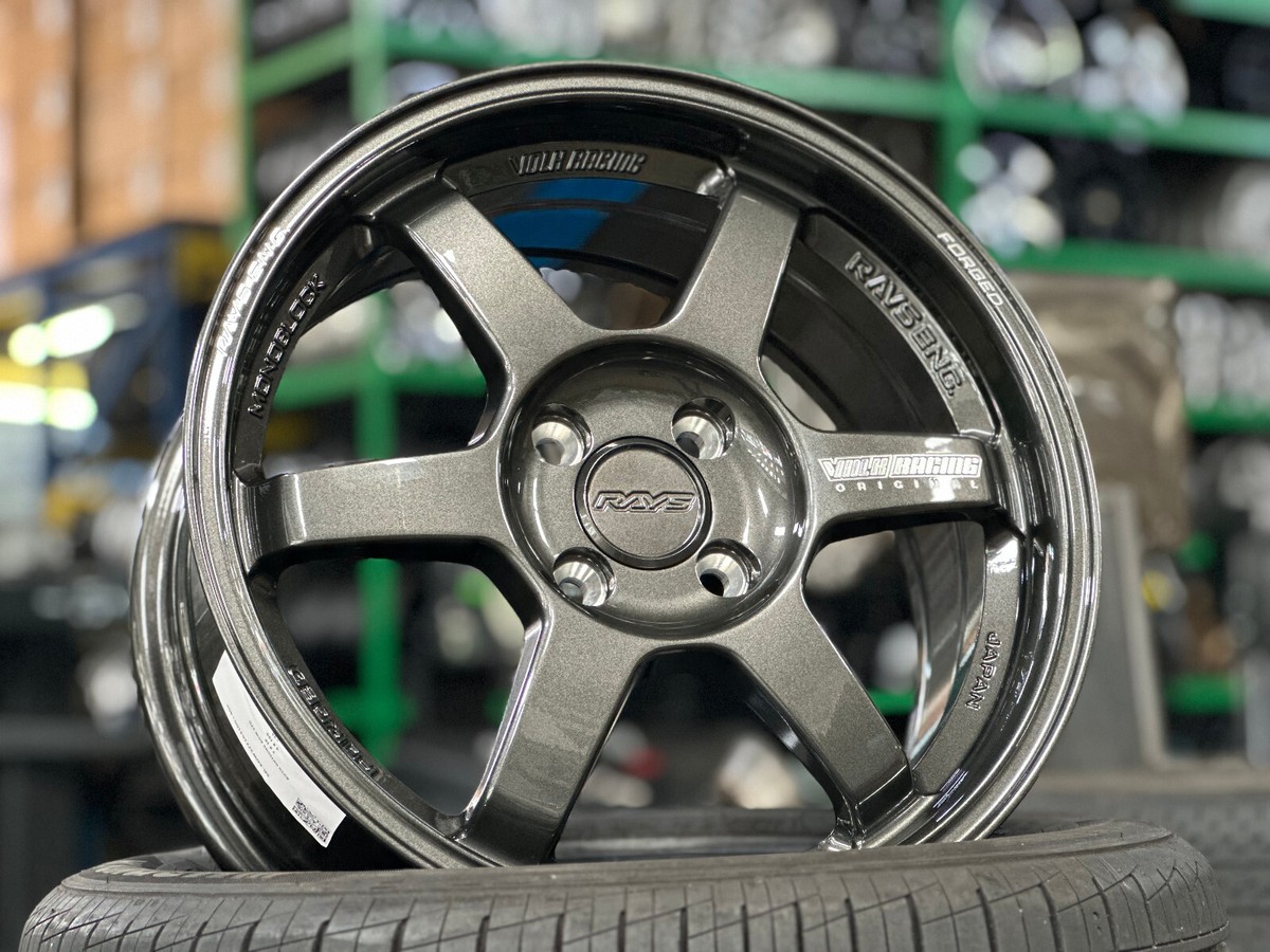 NEW! 4x100 (4 Wheels) 16x7J AOW TE37 GREY Flow Formed Fit HONDA