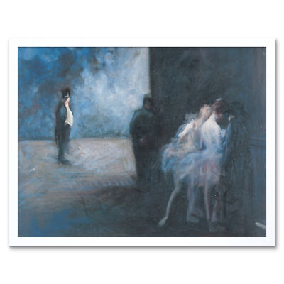 Jean Louis Forain Backstage Symphony In Blue Art Print Framed 12x16