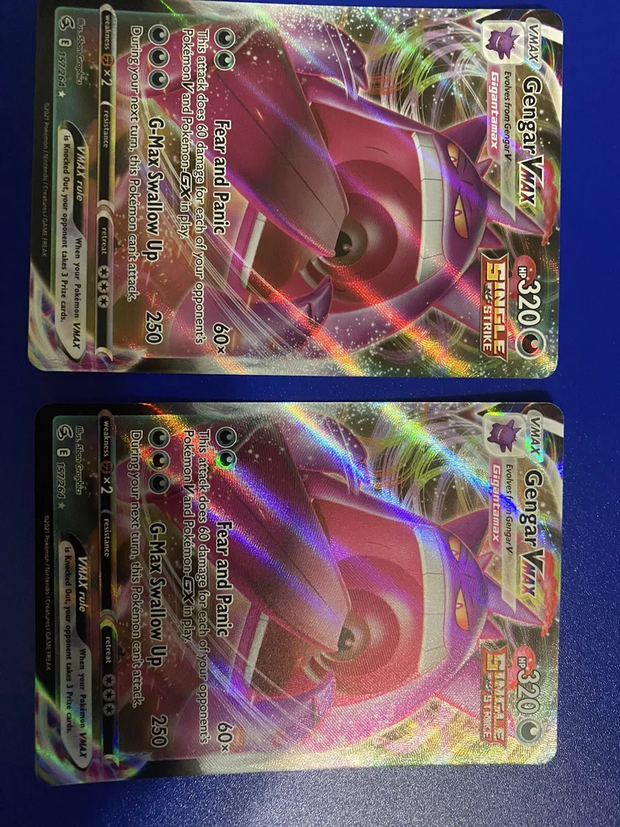 Pokemon Card GENGAR VMAX 157/264 Fusion Strike Full Art- Single