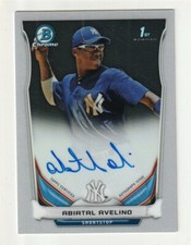 abiatal avelino 2014 1st bowman chrome auto yankees