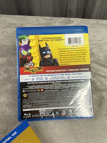 The Lego Batman Movie 3d (Blu-Ray 3D+Blu-Ray+Digital HD) FACTORY SEALED - MINT - Picture 6 of 6