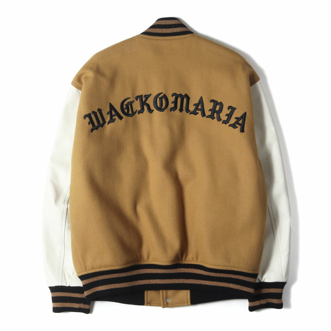 WACKO MARIA JACKET SIZE: L 24SS SLEEVE LEATHER MELTON WOOL 