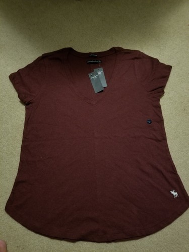 NWT Abercrombie & Fitch Icon V Neck Tee 6 Colors S, M or L - 第 12/14 張圖片