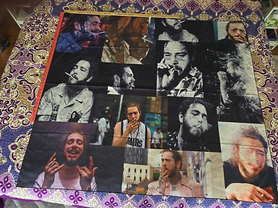 POST MALONE Collage Wall Tapestry 51 Inch x56 Inch USED Great Condition