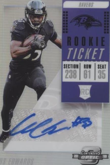 2018 Panini Contenders Optic Gus Edwards #163 - 1 of 2