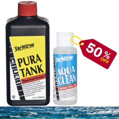 Yachticon Pura Tank 500ml  Aqua Clean 100ml Tankreinigung Wasser Desinfektion