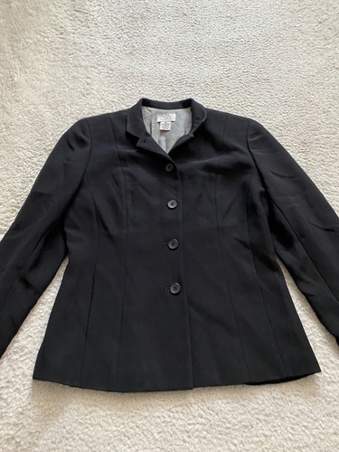 Ann Taylor LOFT Women Long Sleeve Notch Blazer Black Petites Size 4P - Picture 4 of 8