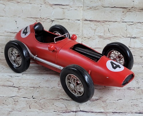 Jayland Detailed Handcrafted 1958 Ferrari 246 F1 Model Red Metal Handmade Decor - Picture 4 of 6
