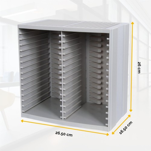 Unité rack de rangement pour étagère CD Fellowes pour 48 CD organisateur maison et bureau gris - Photo 4/4