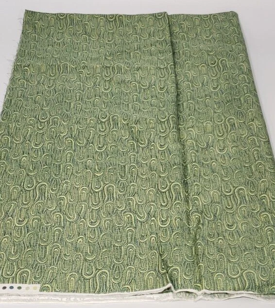 P & B Textiles Fabric 3/4 Yard Italia by Deborah Corsini Green Geometric Design - Image 4 of 4