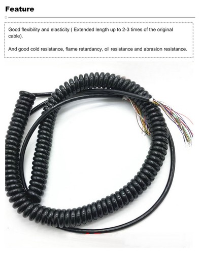 12/15/17/18/19/21Cores Spiral Cable Stretched 3M Polyethylene CNC Handheld - Picture 9 of 12