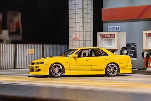 Mortal & OM 1:64 Nissan ER34 uras SKYLINE Miniature Diecast Toys Car Model Hobby - Picture 3 of 21