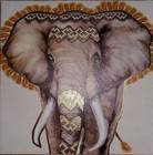Wall Art Unframed CANVAS, SACRED ELEPHANT, THAI or INDIAN