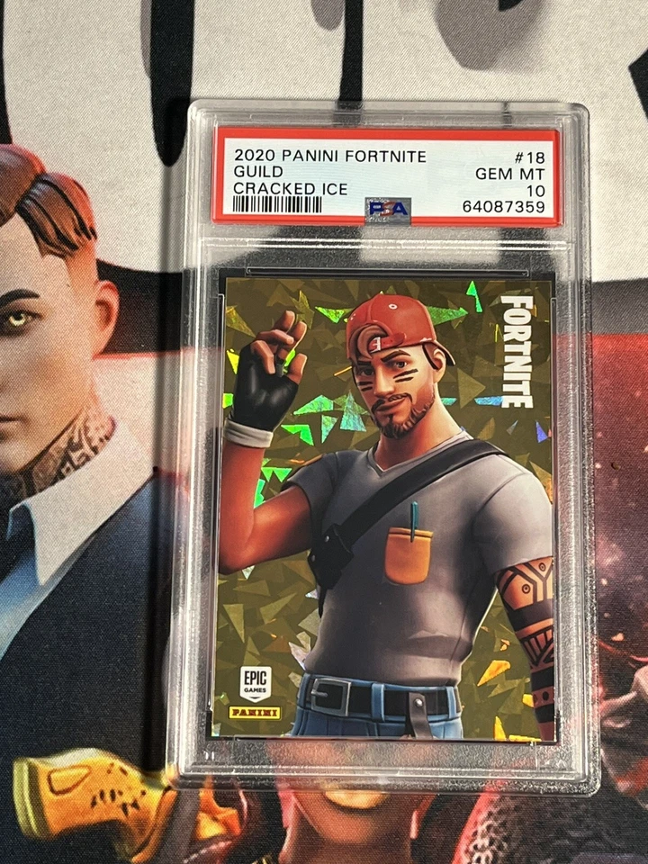2020 PANINI FORTNITE SERIES 2 GUILD CRACKED ICE #18 USA PSA 10 - Image 3 of 4