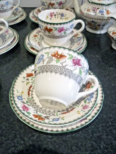 Antique 1913 Copeland Spode Chinese Rose tea Set 21 piece - Picture 2 of 8