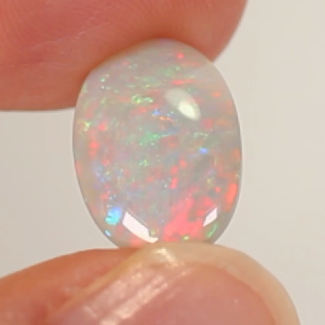 Natural Australian Opal 3.0ct, Solid Lightning Ridge Dark Opal